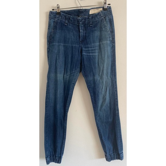 Rag & Bone Women's Dover Jean Jogger Elastic Ankle W1709K605 Hidden Button - Picture 4 of 12